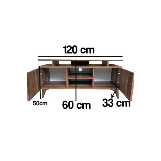 Eba Balkonlu 120 cm Ceviz Tv Sehpası